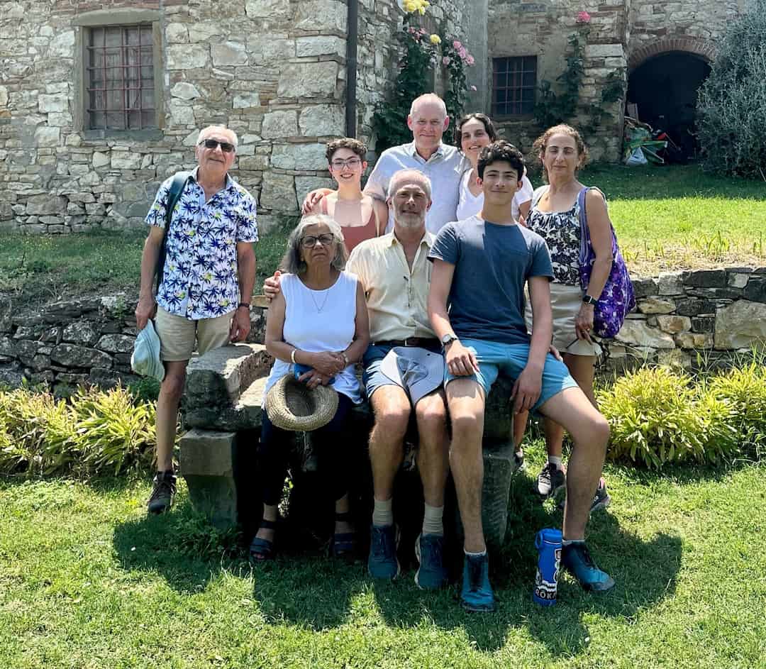 Guests making pasta in a Chianti cooking class
