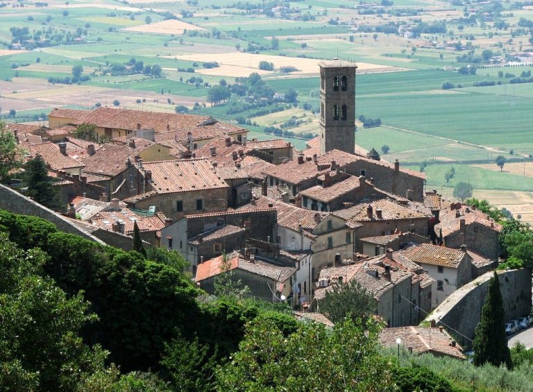 Panoramic view of Cortona