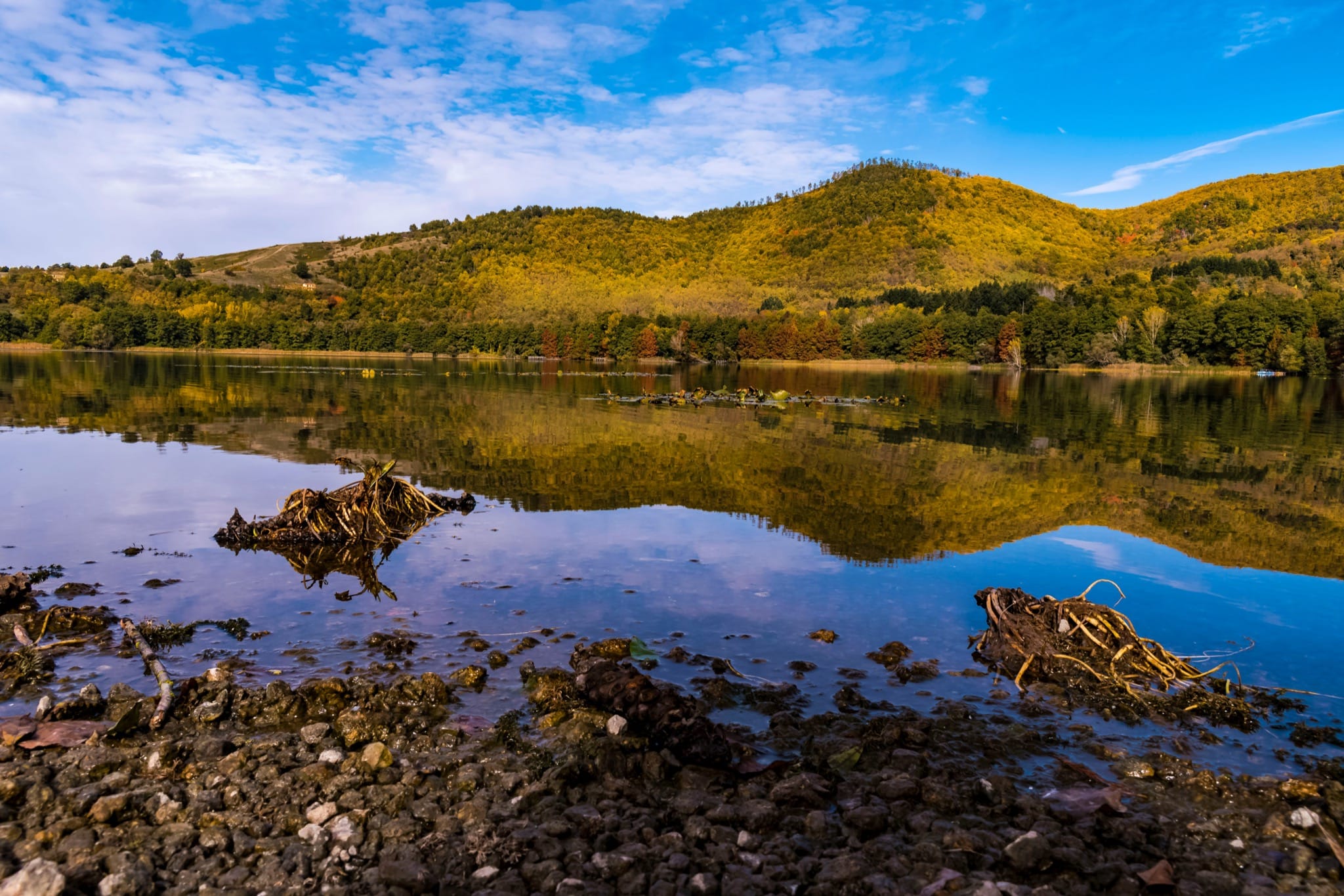 Looking down into the valley from the Lucanian Dolomites