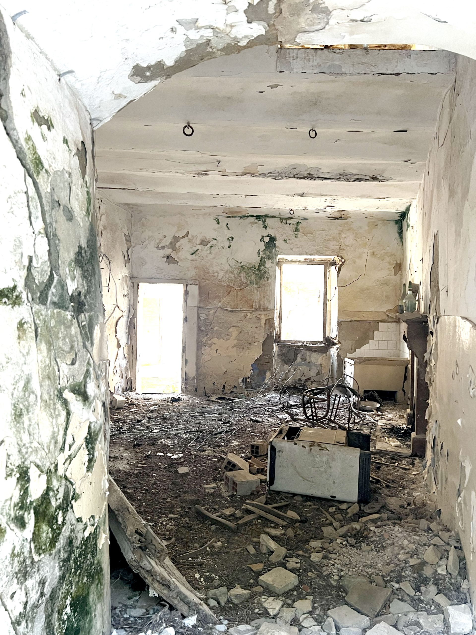 Interior of a building in the Ghost Town of Craco