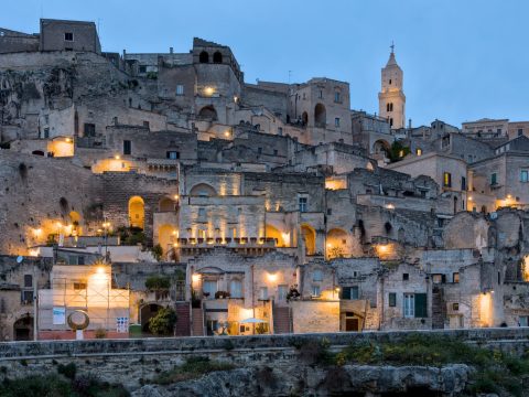 The Sassi of Matera at blue hour