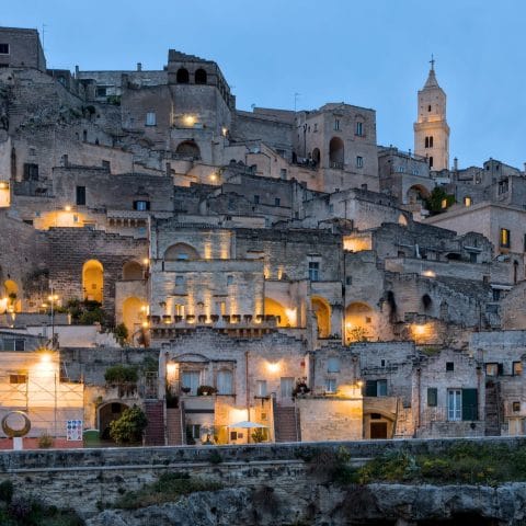 The Sassi of Matera at blue hour