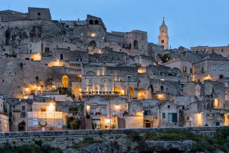 The Sassi of Matera at blue hour