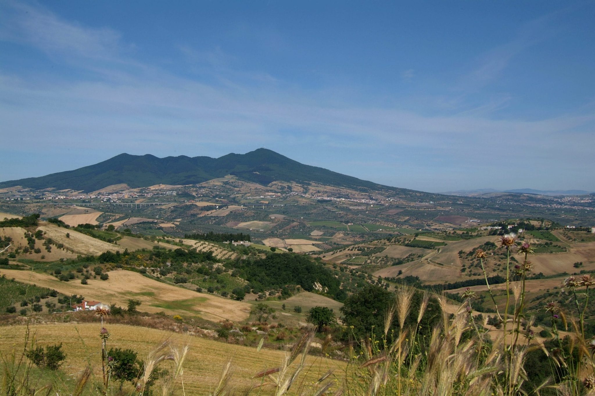Monte Vulture, the extinct volcano rising above the Basilicata landscape