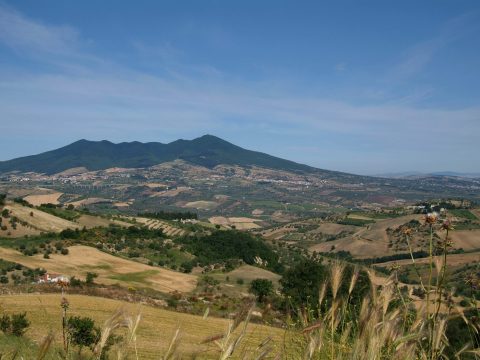 Monte Vulture, the extinct volcano rising above the Basilicata landscape