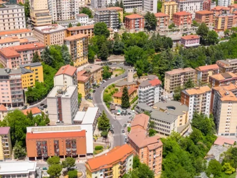 Panoramic view of Potenza, the highest regional capital in Italy