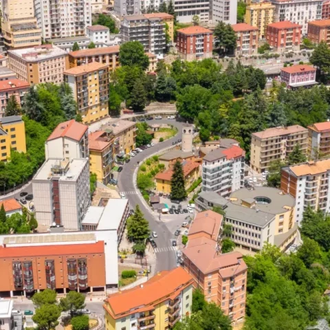 Panoramic view of Potenza, the highest regional capital in Italy