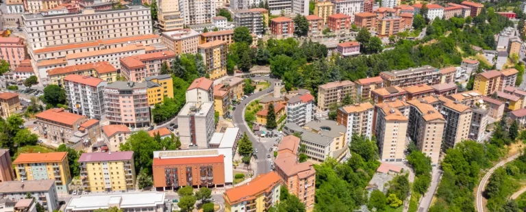 Panoramic view of Potenza, the highest regional capital in Italy