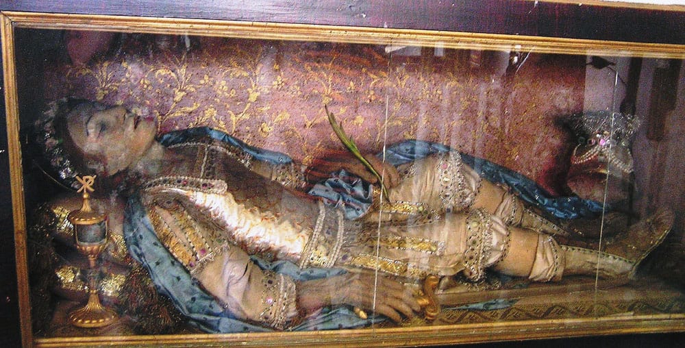 The relic of San Vincenzo, patron saint of Craco