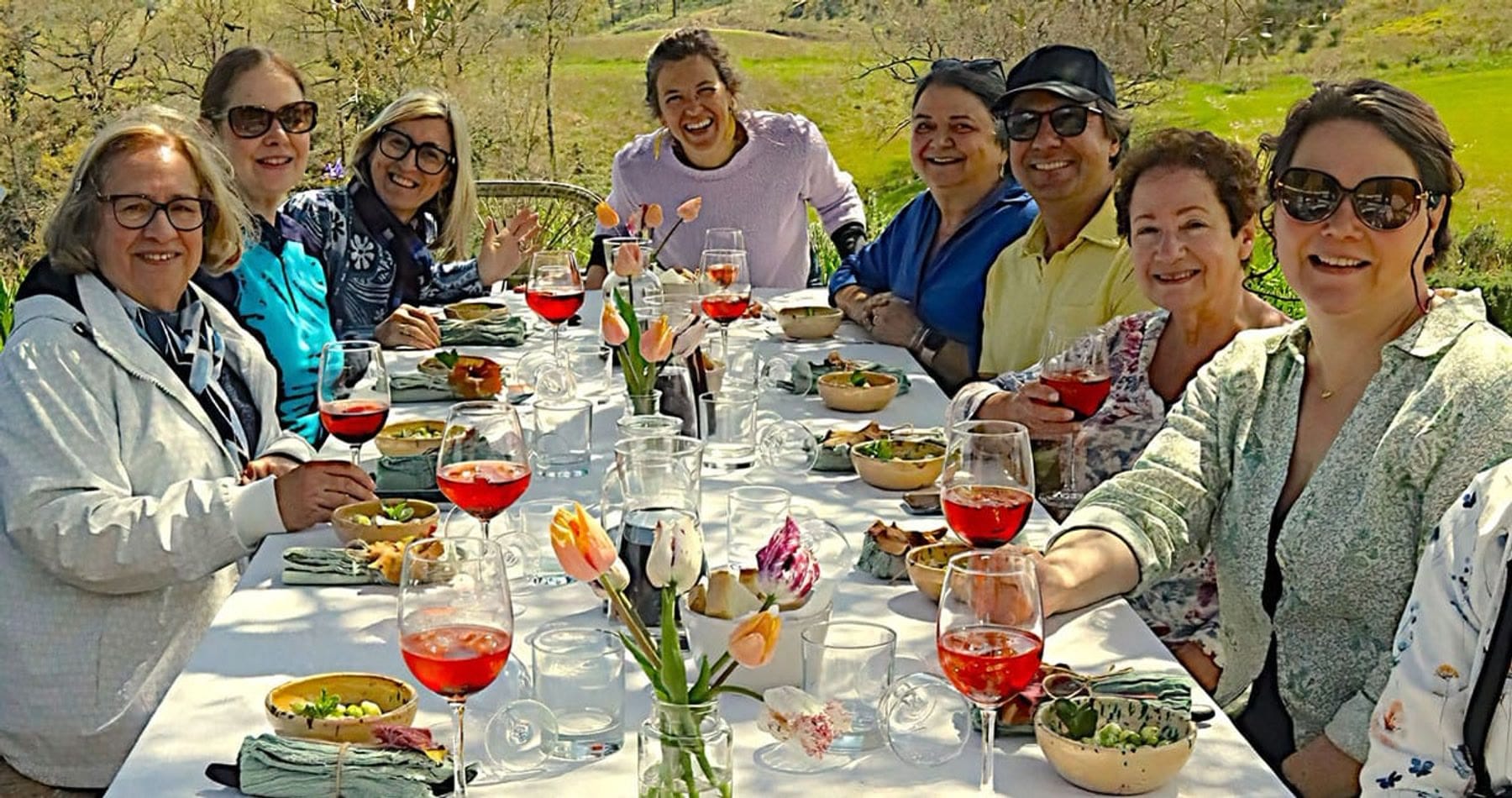 Lunch at the flower farm in Basilicata